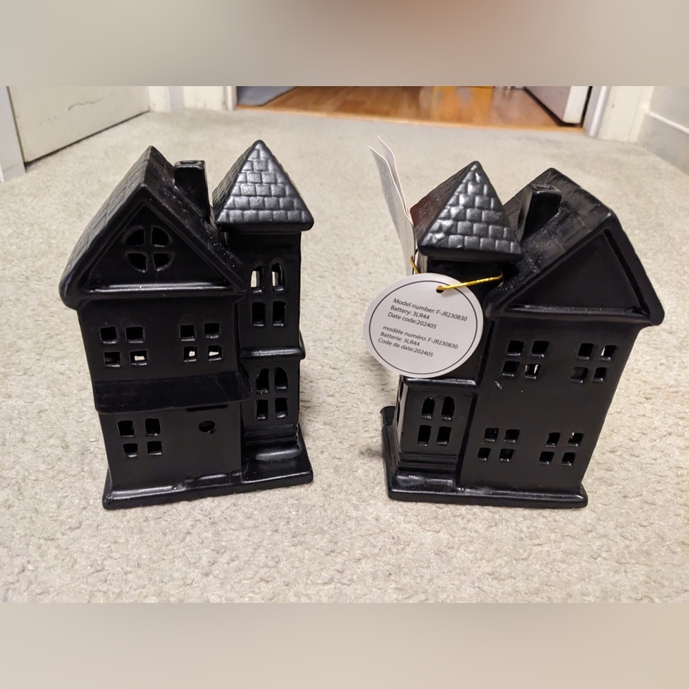 Halloween Black Ceramic House